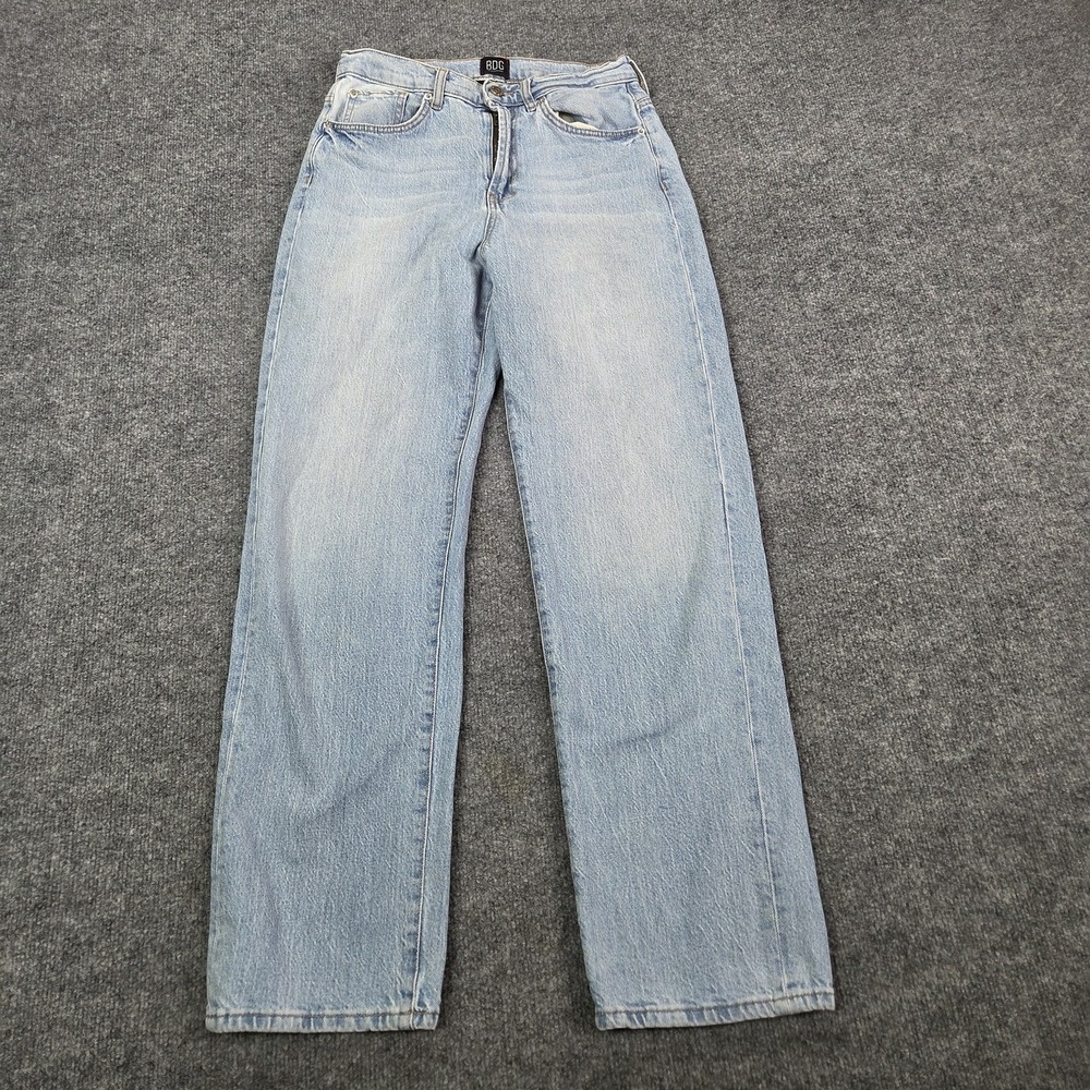 BDG Jeans Womens 29 Blue Stretch Cowboy Jean Straight Leg Light Wash Denim